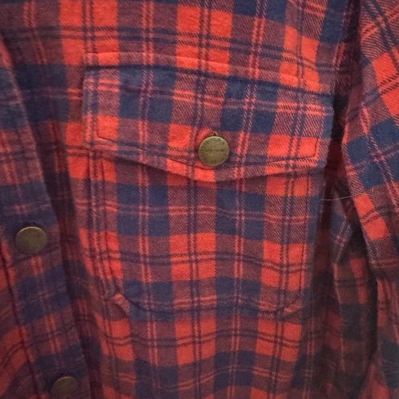 Current/Elliott Red and Blue Plaid Shirt, 100% Cotton - Picture 5 of 7